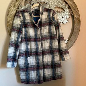 Kenneth Cole New York Women Plaid Coat Size Small